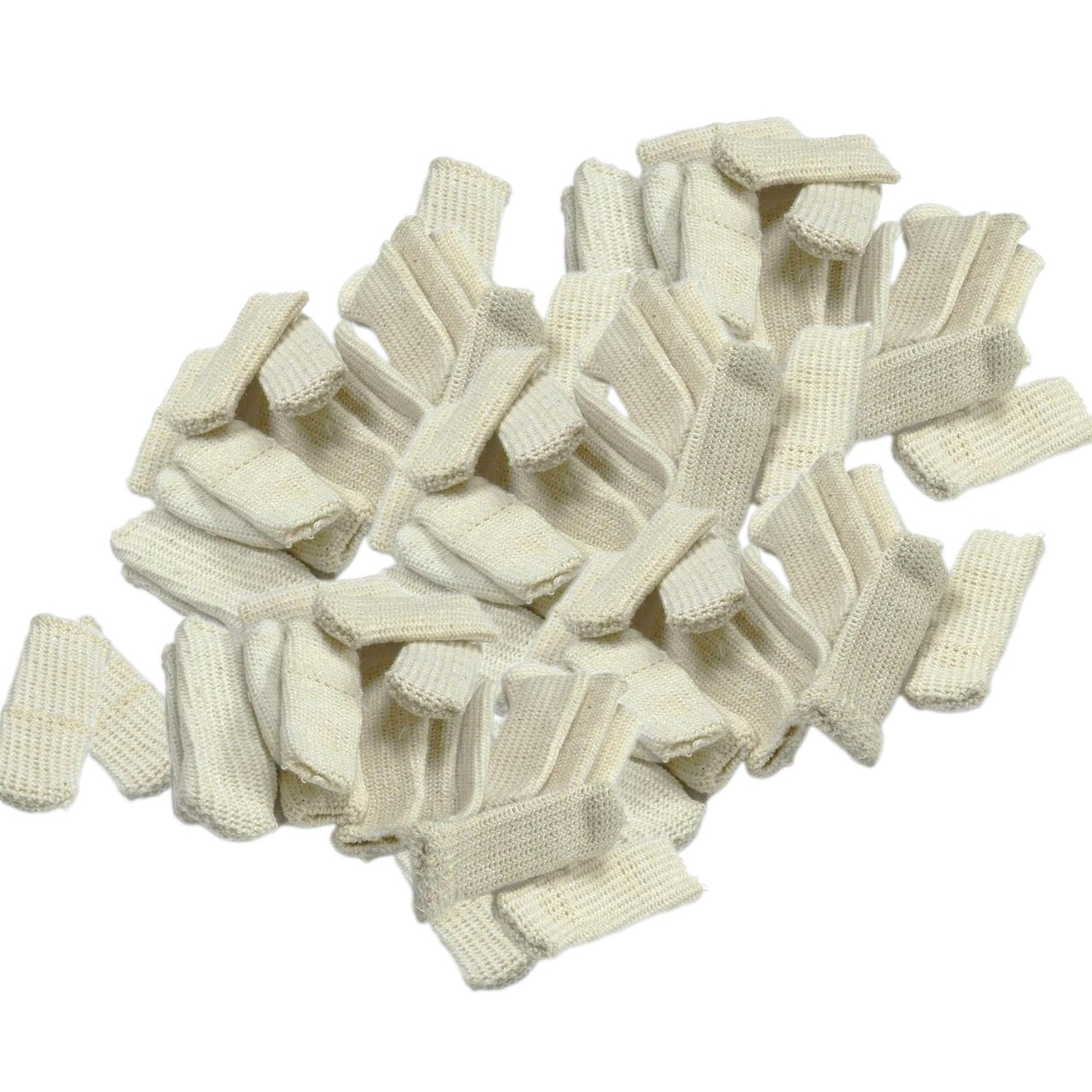 JewelrySupply 100 Count, Cotton Finger Guards, Cots, Fingertip Sleeve, Thumb Protector, Covers Fingers, Crafting, Jewelry Making, Handling Protection, Stretchable, Breathable Cotton with Elastic Blend